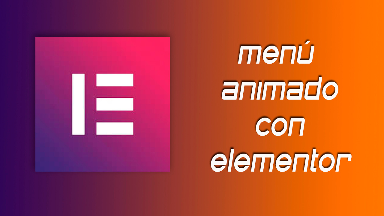 animated menu with Elementor pro